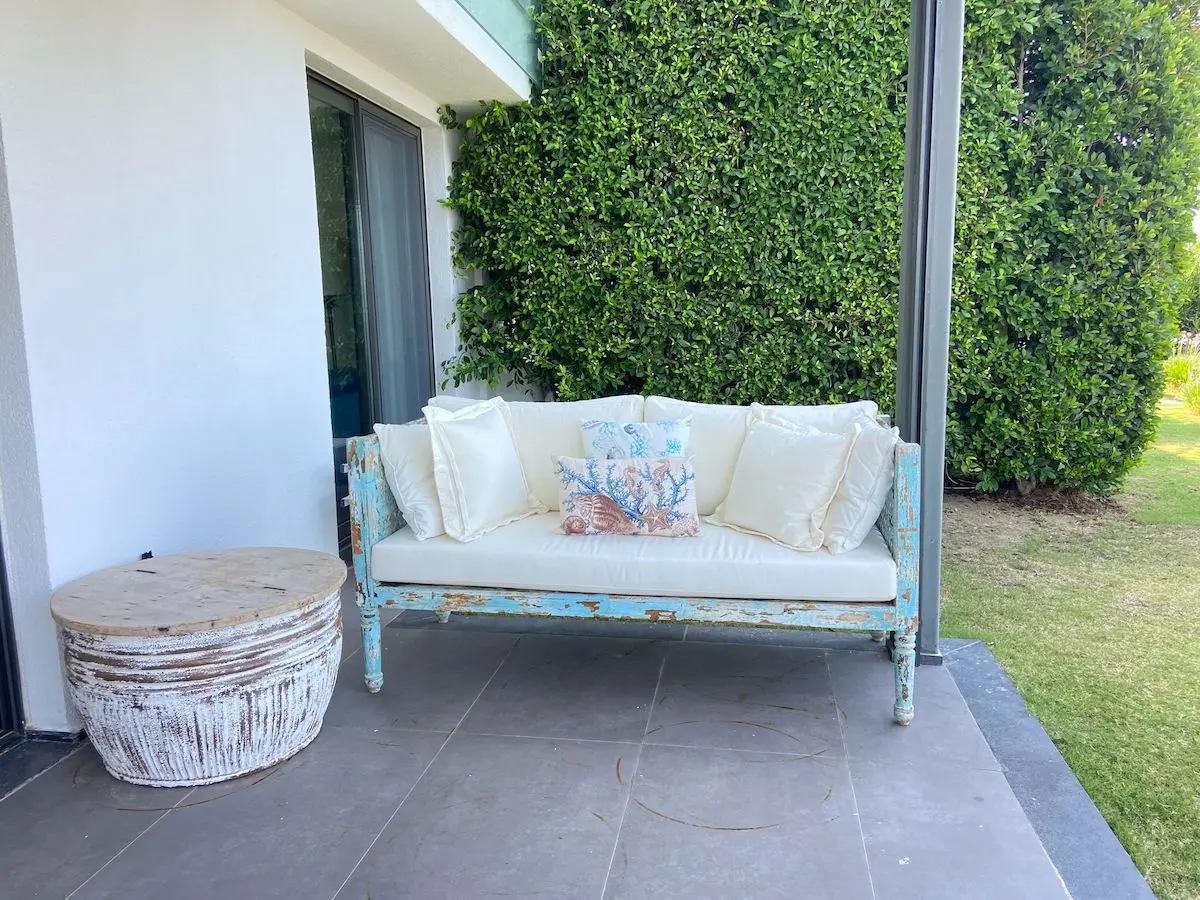 Shaded terrace